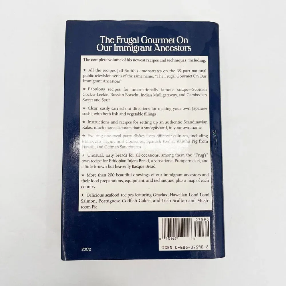 The Frugal Gourmet on Our Immigrant Ancestors Hardcover 1990